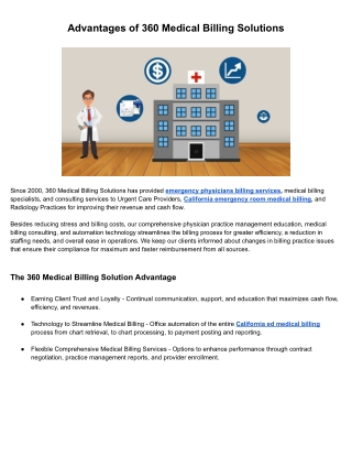 Advantages of 360 Medical Billing Solutions