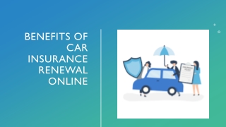 car insurance renewal with multiple benefits