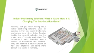 Indoor Positioning Solution Provider in USA