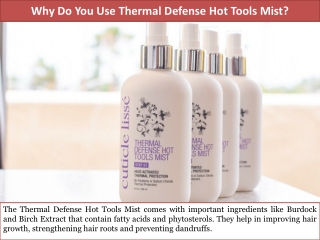 Why Do You Use Thermal Defense Hot Tools Mist?