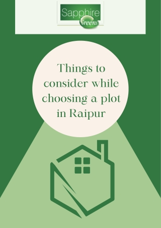 Things to consider while choosing a plot in Raipur