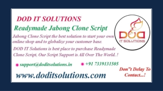 Readymade Best Jabong Clone Script - DOD IT SOLUTIONS