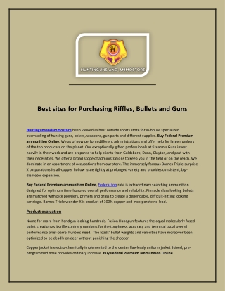 Best sites for Purchasing Riffles