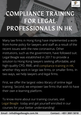 Compliance Training for Legal Professionals in HK