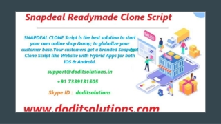 Readymade Best Snapdeal Clone Script - DOD IT SOLUTIONS