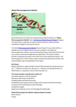 Global Pharmacogenomics Market