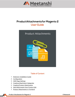 Magento 2 Product Attachments