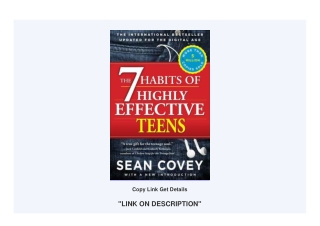 [DOWNLOAD] The 7 Habits of Highly Effective Teens Full