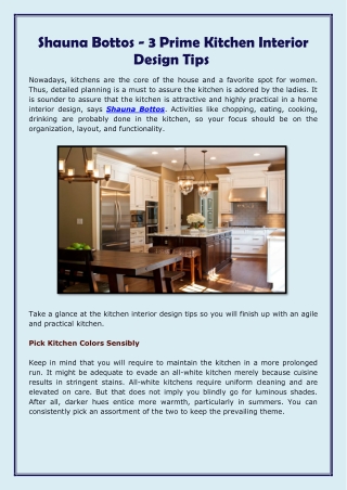 Shauna Bottos - 3 Prime Kitchen Interior Design Tips-converted
