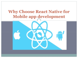 Why Choose React Native for Mobile app development