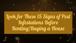 Look for These 15 Signs of Pest Infestations Before Renting_Buying a House