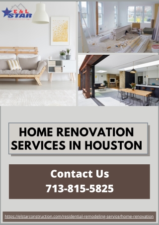 Home Renovation Services in Houston | Reasonable Price | E & L Star Construction