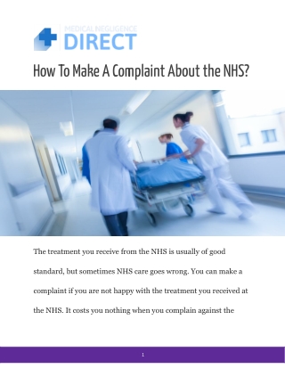 How To Make A Complaint About The NHS?