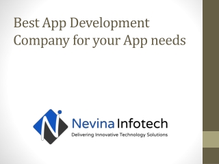 Best App Development Company for your App needs