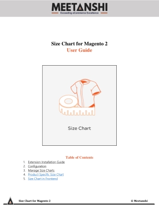 Magento 2 Size Chart