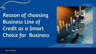 Reason of choosing Business Line of Credit as a Smart Choice for  Business