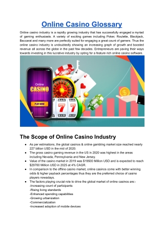 Online Casino Glossary