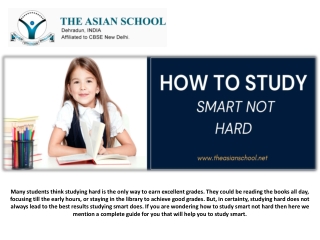 How To Study Smart Not Hard