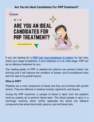 ​Are You An Ideal Candidates For PRP Treatment?