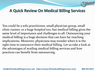 A Quick Review On Medical Billing Services