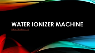 Water Ionizer Machine