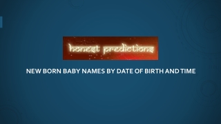 New born baby names by date of birth