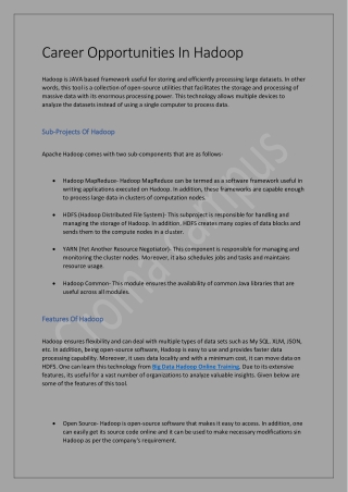 Career Opportunities In Hadoop (2)