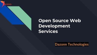 Open Source Web Development Services