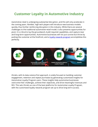 Customer Loyalty in Automotive Industry