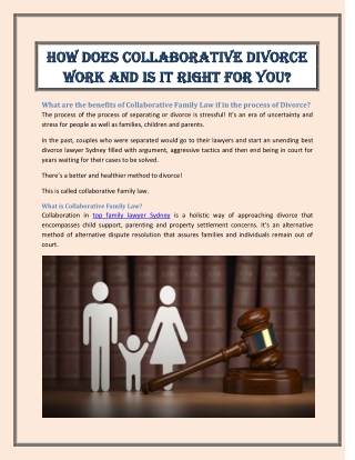 How Does Collaborative Divorce Work and Is It Right for You