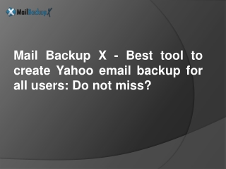 Free Best Yahoo Email Backup Tool