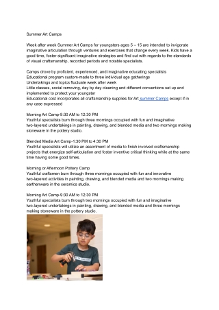 Summer Art Camps
