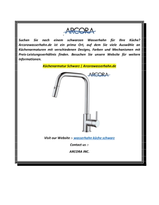 Küchenarmatur Schwarz  Arcorawasserhahn.de
