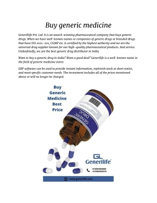 Buy Generic Medicine
