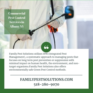 Commercial Pest Control Services in Albany NY