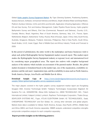 Hydrographic Survey Equipment Market Trends