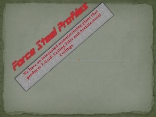 Get all your gypsum board from gypsum board profiles manufacturers