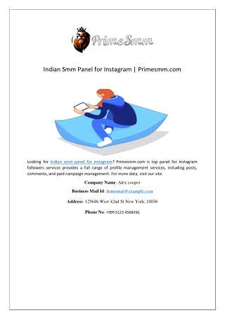 Indian Smm Panel for Instagram | Primesmm.com