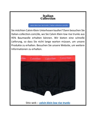 calvin klein low rise trunks  Italian-collection.comde