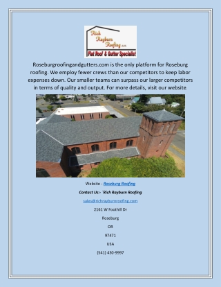 Roseburg Roofing | Roseburgroofingandgutters.com