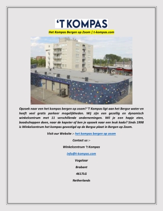 Het Kompas Bergen op Zoom  t-kompas.com
