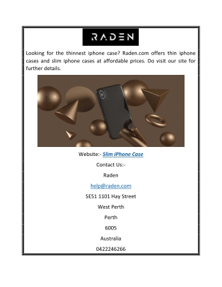 Slim Iphone Case | Raden.com