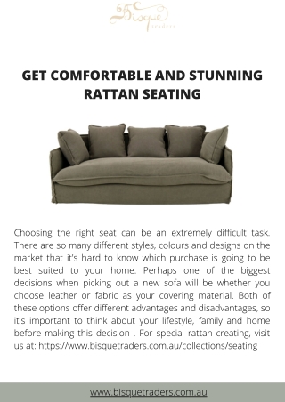 Get Comfortable And Stunning Rattan Seating