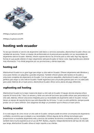 hosting web ecuador