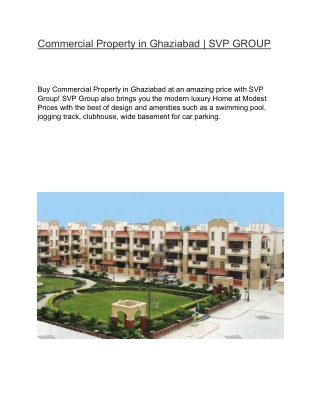 Commercial Property in Ghaziabad | SVP GROUP