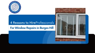 4 Reasons to Hire Professionals for Window Repairs in Burges Hill