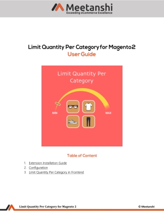 Magento 2 Limit Quantity Per Category