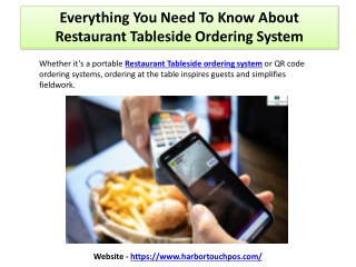 Everything You Need To Know About Restaurant Tableside Ordering System