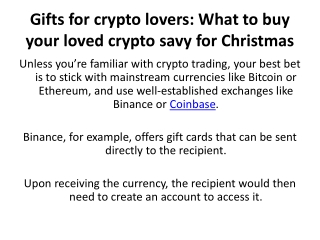 Gifts for crypto lovers - What to buy your loved crypto savy for Christmas