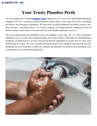 Your Trusty Plumber Perth